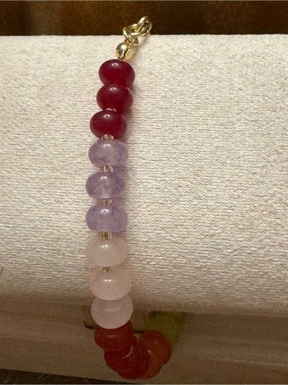 Multicolor Beaded Women’s Bracelet - Gold Accents